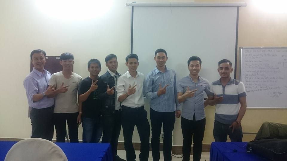 Học viên thực hành nghiệp vụ xây dựng tại lớp đào tạo – Đà Nẵng, 2018